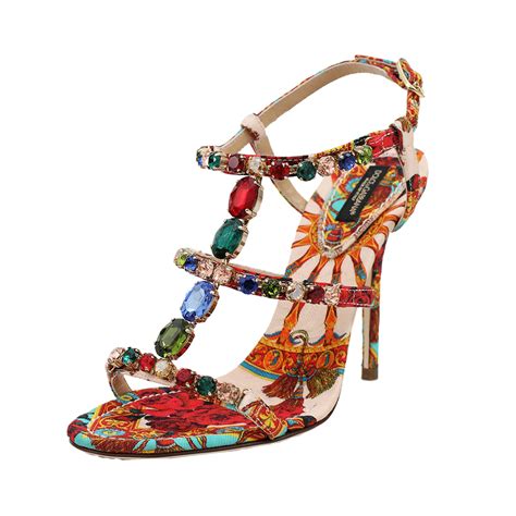 dolce gabbana sandalen damen|dolce and gabbana embellished sandals.